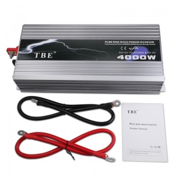 4000W Pure Sine Wave Car Power Inverter DC 12V/24V/48V TO AC 110V/220V For Solar/Wind/Car/Gas Power Converter Peak Power 8000W