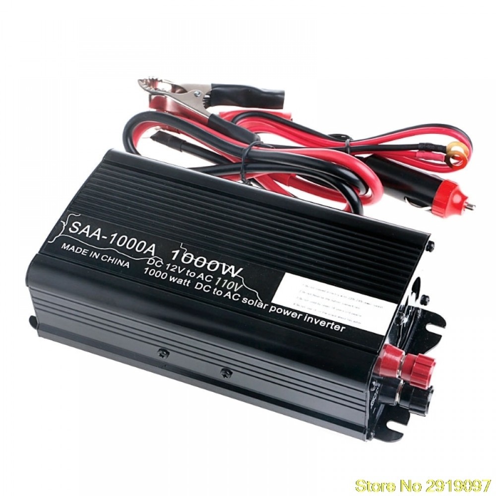 Solar Continuous Inverter 12V DC To 220V AC Modified Sine Wave Converter Car Inverter Power Switch On-board Charger