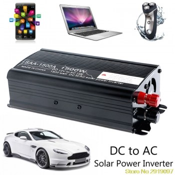 Solar Continuous Inverter 12V DC To 220V AC Modified Sine Wave Converter Car Inverter Power Switch On-board Charger