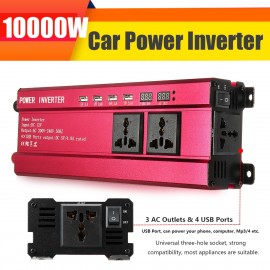 P eak 10000W Car Solar Power Inverter DC 12V to AC 200-240V Sine Wave USB Converter Voltage Transformer USB Modified Sine Wave