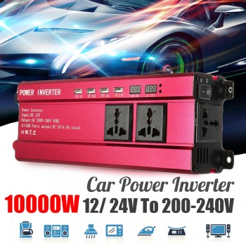 P eak 10000W Car Solar Power Inverter DC 12V to AC 200-240V Sine Wave USB Converter Voltage Transformer USB Modified Sine Wave