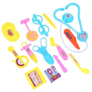15 Pieces/Set Children Pretend Play Doctor Nurse Toy Set Portable Suitcase Medical Kit Kids Educational Role Play Classic Toys