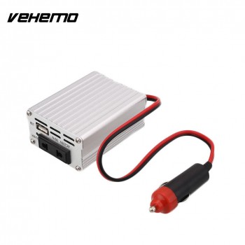 200W Car Power Inverter USB Converter DC 12V To AC 220V w/Adapter Plug Compact*