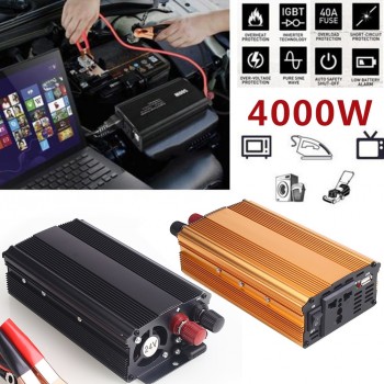 DC24V To AC220V 4000W Car Power Inverter Converter Accessories Electronics Travel Premium Portable Car Inverter