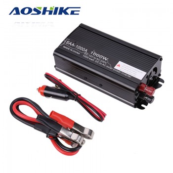 AOSHIKE 1000W Car Inverter 12V DC To 110V 220V AC Auto Power inversor voltage Converter transformer USB Car Charger