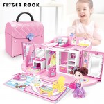 Finger Rock Kids Pretend Play Kitchen Toys Set Secure Lock Princess Handbag Kits With Light amp; Sound Christmas Gift Toys For Girl