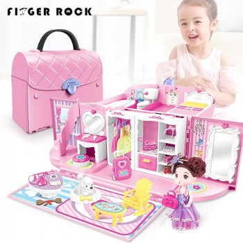 Finger Rock Kids Pretend Play Kitchen Toys Set Secure Lock Princess Handbag Kits With Light amp; Sound Christmas Gift Toys For Girl