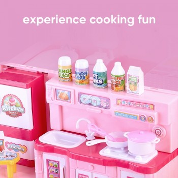 Finger Rock Kids Pretend Play Kitchen Toys Set Secure Lock Princess Handbag Kits With Light amp; Sound Christmas Gift Toys For Girl