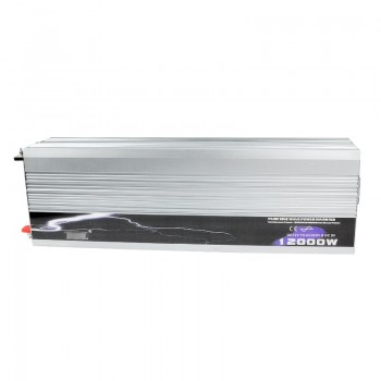 12000W Car Inverter Pure Sine Wave DC 12V/24V/48V to AC 220V Off-Gird Solar/Wind Power Inverter High Power Tools Converter + USB