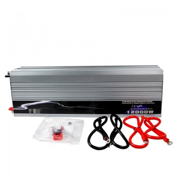 12000W Car Inverter Pure Sine Wave DC 12V/24V/48V to AC 220V Off-Gird Solar/Wind Power Inverter High Power Tools Converter + USB
