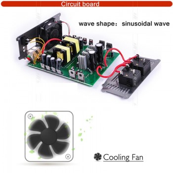 12000W Car Inverter Pure Sine Wave DC 12V/24V/48V to AC 220V Off-Gird Solar/Wind Power Inverter High Power Tools Converter + USB