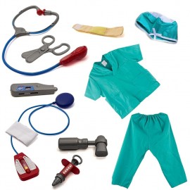 New Childs Blue Doctor Dress up Surgeon Costume Set and Accessories wholesale