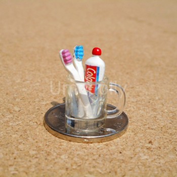 1:12 dollhouse miniature mini cup toothpaste toothbrush for sylvanian families OB11 blyth barbies doll accessories toy