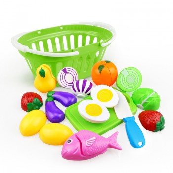 12-31PCS Cutting Fruit Vegetable Food Pretend Play Do House Toy Childrens Kitchen Kawaii Educational Toys Gift for Girl Kids