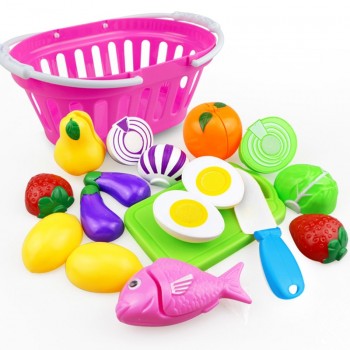 12-31PCS Cutting Fruit Vegetable Food Pretend Play Do House Toy Childrens Kitchen Kawaii Educational Toys Gift for Girl Kids