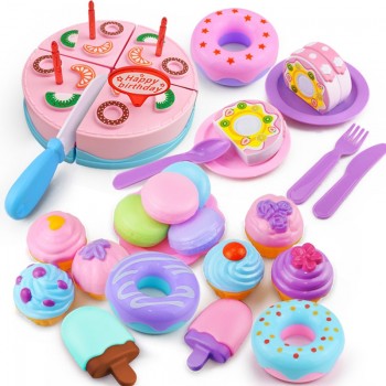 12-31PCS Cutting Fruit Vegetable Food Pretend Play Do House Toy Childrens Kitchen Kawaii Educational Toys Gift for Girl Kids