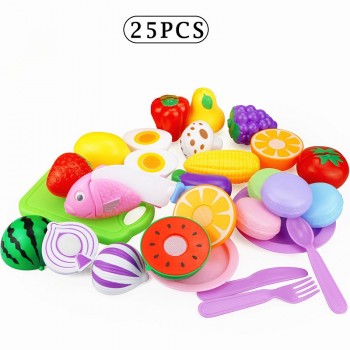 12-31PCS Cutting Fruit Vegetable Food Pretend Play Do House Toy Childrens Kitchen Kawaii Educational Toys Gift for Girl Kids