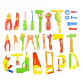 34pcs/set Repair Tools Toy Children Builders Plastic Play House Accessories Set Kids Pretend Play Classic Educational Toys Gift