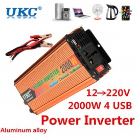 Car Inverter 12V 220V Peak- 600/1000/2000/4000W Power Inverter Voltage transformer inverter 12V-220V Power Supply Switch