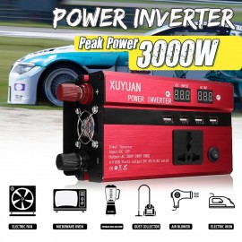 KROAK Inverter 12V 220V 3000W Peak Car Power Inverter Voltage Transformer Converter 12 220 Charger Solar Inversor 12V 220V