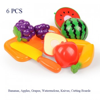 37pcs/lot Children Pretend Role Play House Toy Cutting Fruit Plastic Vegetables Food Kitchen Baby Classic Kids Educational Toys
