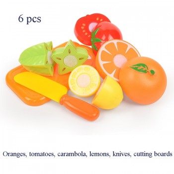 37pcs/lot Children Pretend Role Play House Toy Cutting Fruit Plastic Vegetables Food Kitchen Baby Classic Kids Educational Toys