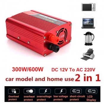 Car Inverter 600W DC 12V to AC 220V Power Inverter Charger Converter Voltage Transformer Vehicle USB Pure Sine Wave Adapter