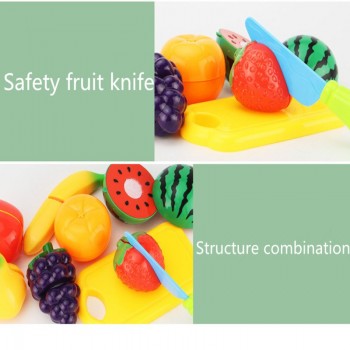 12PCS Children Kitchen Pretend Play Toys Cutting Fruit Vegetable Food Miniature Play Do House Education Toy Gift for Kid