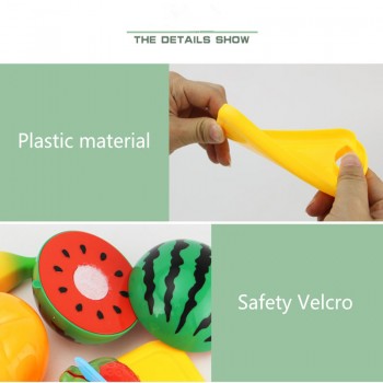 12PCS Children Kitchen Pretend Play Toys Cutting Fruit Vegetable Food Miniature Play Do House Education Toy Gift for Kid