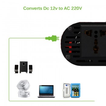 Onever Inverter 12v 220v 300W Power Inverter with Dual USB Charging Car Converter 12v to 220v 50Hz Transformer Adapter Outlet