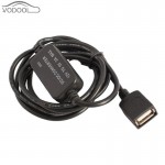 Waterproof 12V to 5V 3A MAX 15W USB Female DC-DC Buck Car Auto Power Inverter Converter Step Down Module Power Supply Cable Wire