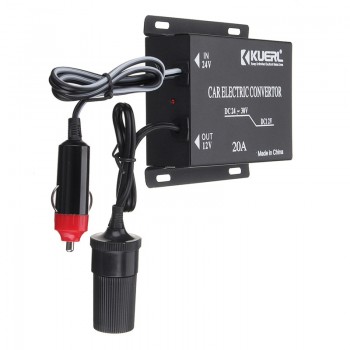 DC 24V to DC 12V Car Power Supply Electric Converter Inverter Transformer 20A DC 12V Inversor Adapter Aluminium Alloy