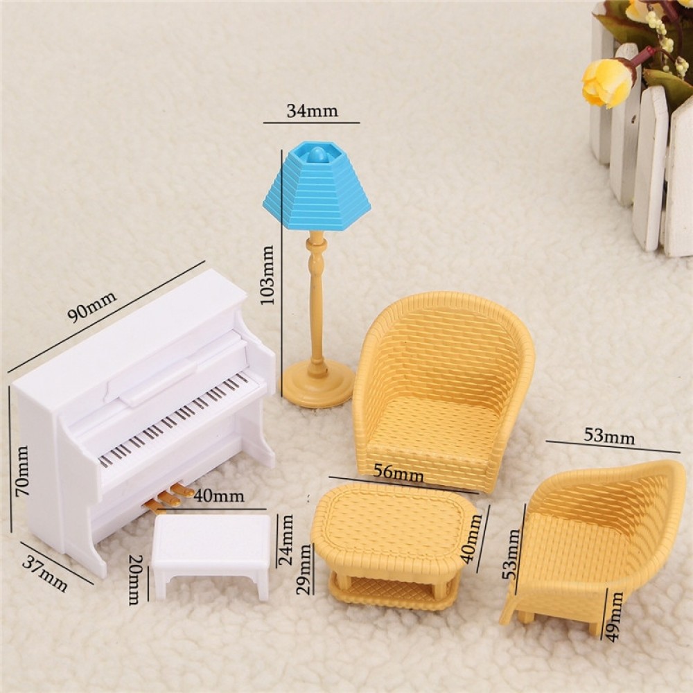 Sylvanian Families Furniture Toys Dollhouse Sofa Piano Table Miniature Furniture Sets Children Gift Toys