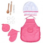 HIINST Kids Cooking And Baking Set - 11pcs Kitchen Costume Role Play Kits Apron Hat funny toy for children L815