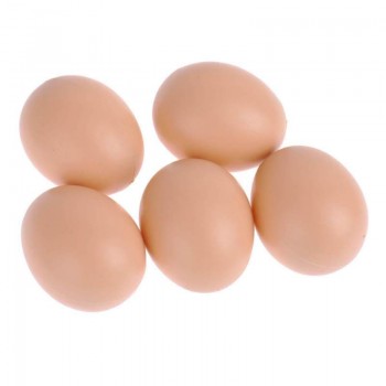 5Pcs Fake Plastic Dummy Eggs Model Joke Farm Chicken Nesting Hen Hatching Egg Graffiti simulation eggs house toy for kids child