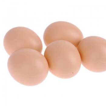 5Pcs Fake Plastic Dummy Eggs Model Joke Farm Chicken Nesting Hen Hatching Egg Graffiti simulation eggs house toy for kids child