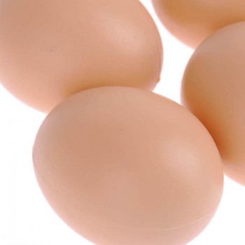 5Pcs Fake Plastic Dummy Eggs Model Joke Farm Chicken Nesting Hen Hatching Egg Graffiti simulation eggs house toy for kids child
