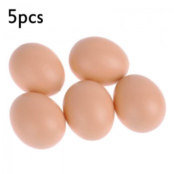 5Pcs Fake Plastic Dummy Eggs Model Joke Farm Chicken Nesting Hen Hatching Egg Graffiti simulation eggs house toy for kids child