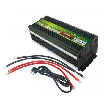 Free Shipping LCD display UPS inverter 3000W 6000W(peak)12v to 220v Inverter+Charger amp; UPS Quiet and Fast Charge power supply