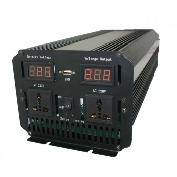 Free Shipping LCD display UPS inverter 3000W 6000W(peak)12v to 220v Inverter+Charger amp; UPS Quiet and Fast Charge power supply