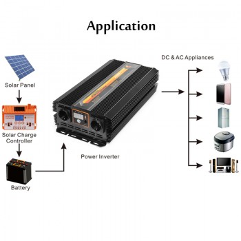 Solar Power Inverter 2500W Max 5000W DC 12V 220To 240V Modified Sine Wave Converter Power Supplies Sine Wave Converter Adapter