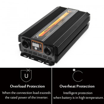 Solar Power Inverter 2500W Max 5000W DC 12V 220To 240V Modified Sine Wave Converter Power Supplies Sine Wave Converter Adapter