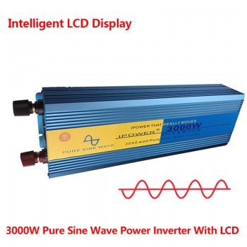 Digital Display 3000W 6000W Peak Pure Sine Wave Power Inverter DC 12V to AC 220V 230V 240V Converter Supply Solar Power