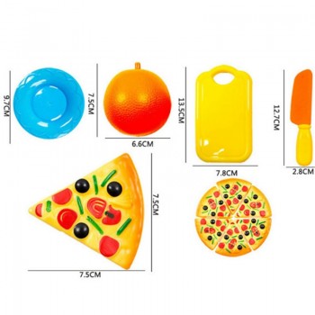 24PCS Children Play House Toy Cut Fruit Plastic Vegetables Pizza Kitchen Baby Classic Kids Toys Pretend Play set Educational Toy