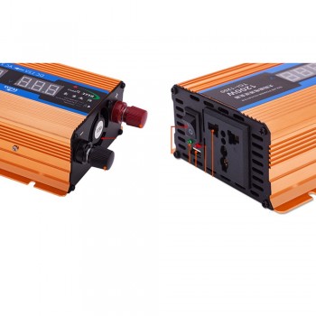 Professional 1200W Car inverter 24 V 220 V Voltage Converter 24v to 220v Car Charger Volts display Output 50Hz