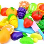 New 12Pcs/Set Safe Children Play House Toy Cut Fruit Plastic Vegetables Kitchen Classic Baby Kids Toys Pretend Educational Toys