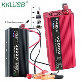 2000 W Car Inverter DC 12 V To AC 110 V Charger Converter Sturdy and Durable Vehicle Power Over-voltage protection Supply Switch