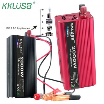 2000 W Car Inverter DC 12 V To AC 110 V Charger Converter Sturdy and Durable Vehicle Power Over-voltage protection Supply Switch