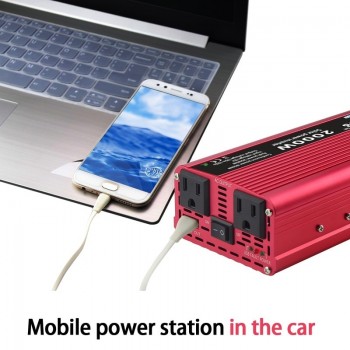 2000 W Car Inverter DC 12 V To AC 110 V Charger Converter Sturdy and Durable Vehicle Power Over-voltage protection Supply Switch