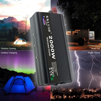 2000 W Car Inverter DC 12 V To AC 110 V Charger Converter Sturdy and Durable Vehicle Power Over-voltage protection Supply Switch